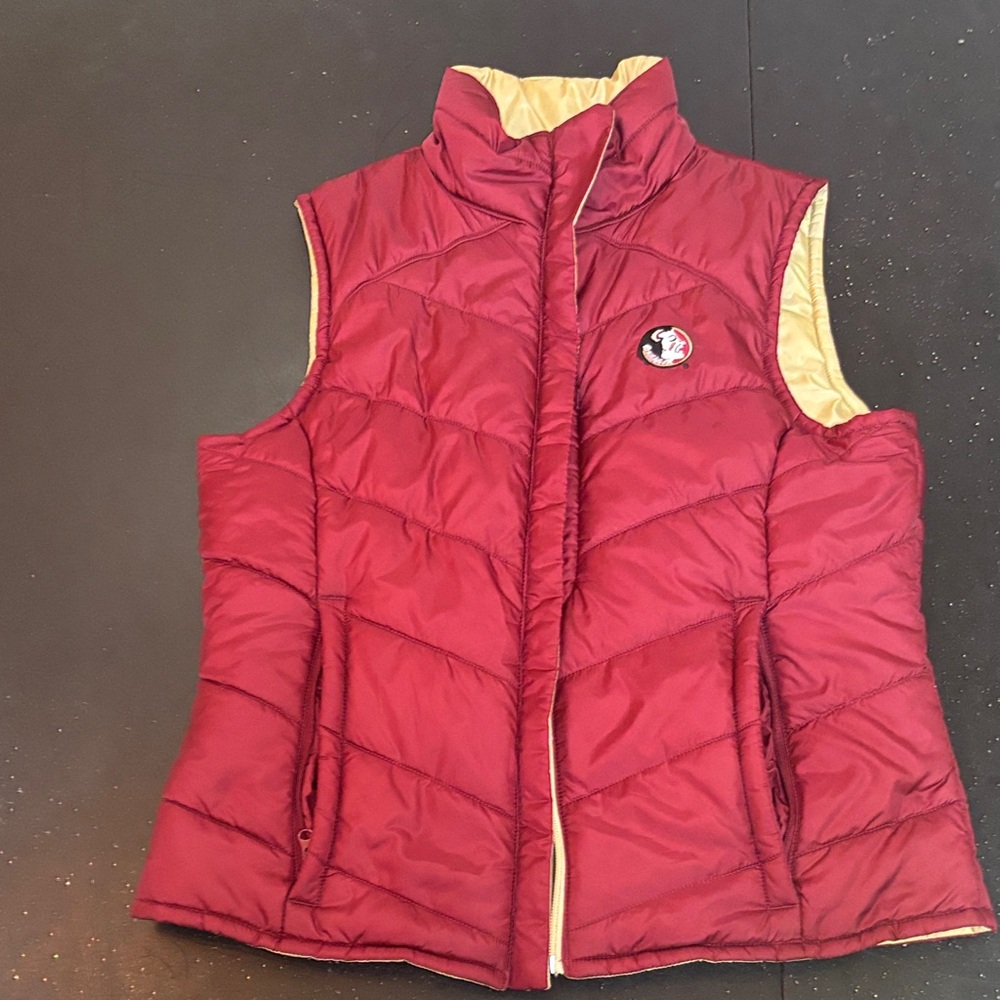 Columbia reversible Ladies Puffer Vest with FSU Logo